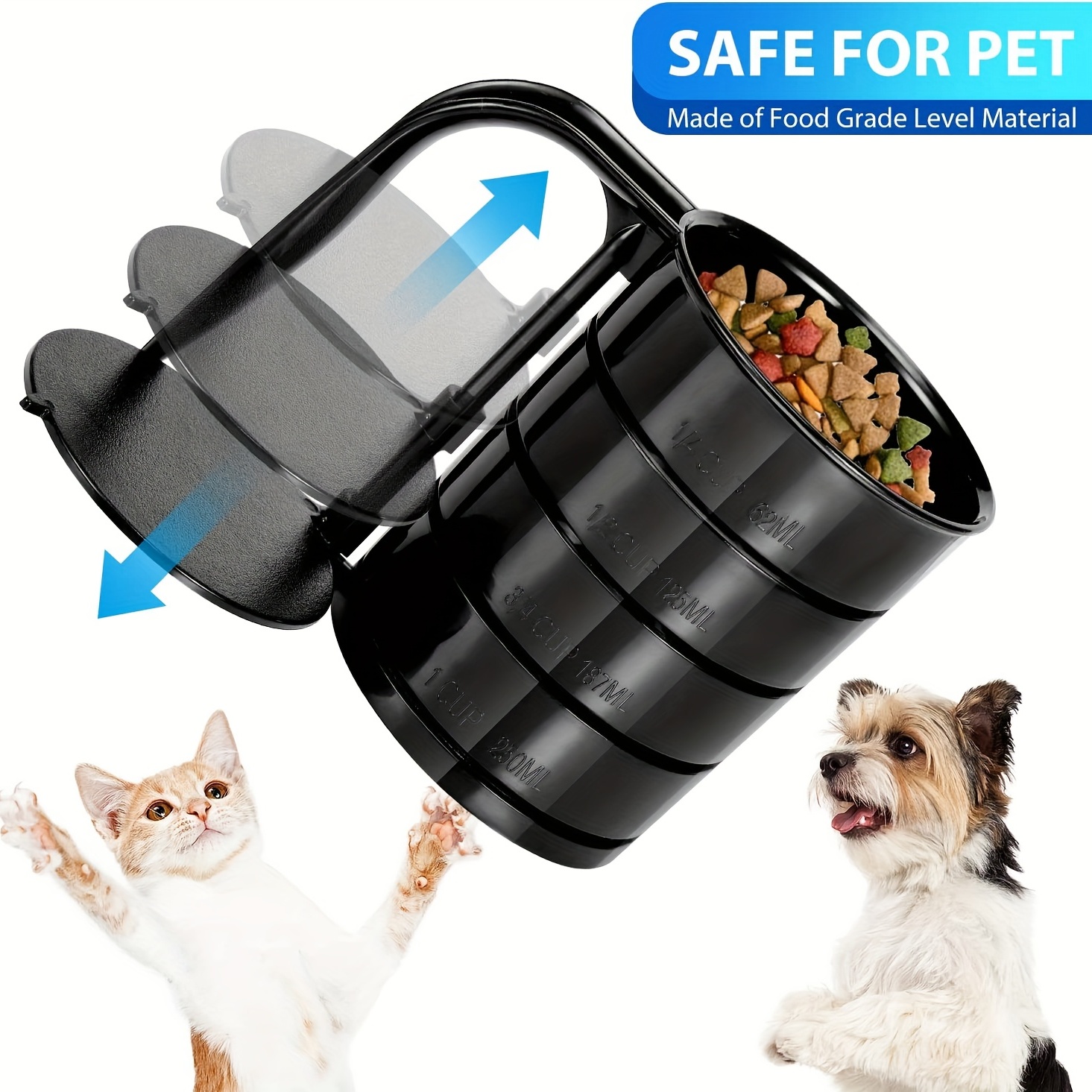 Measuring Pet Food Scoop Dogs Cats Easy Portion Control - Temu