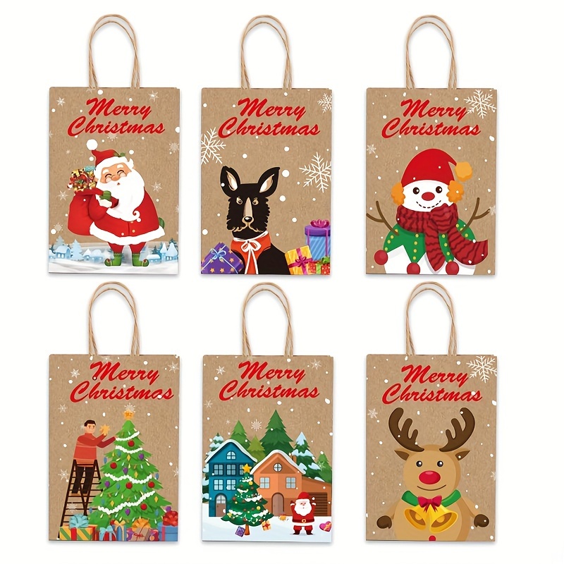 Christmas Kraft Paper Bags, Birthday Kraft Paper Bags