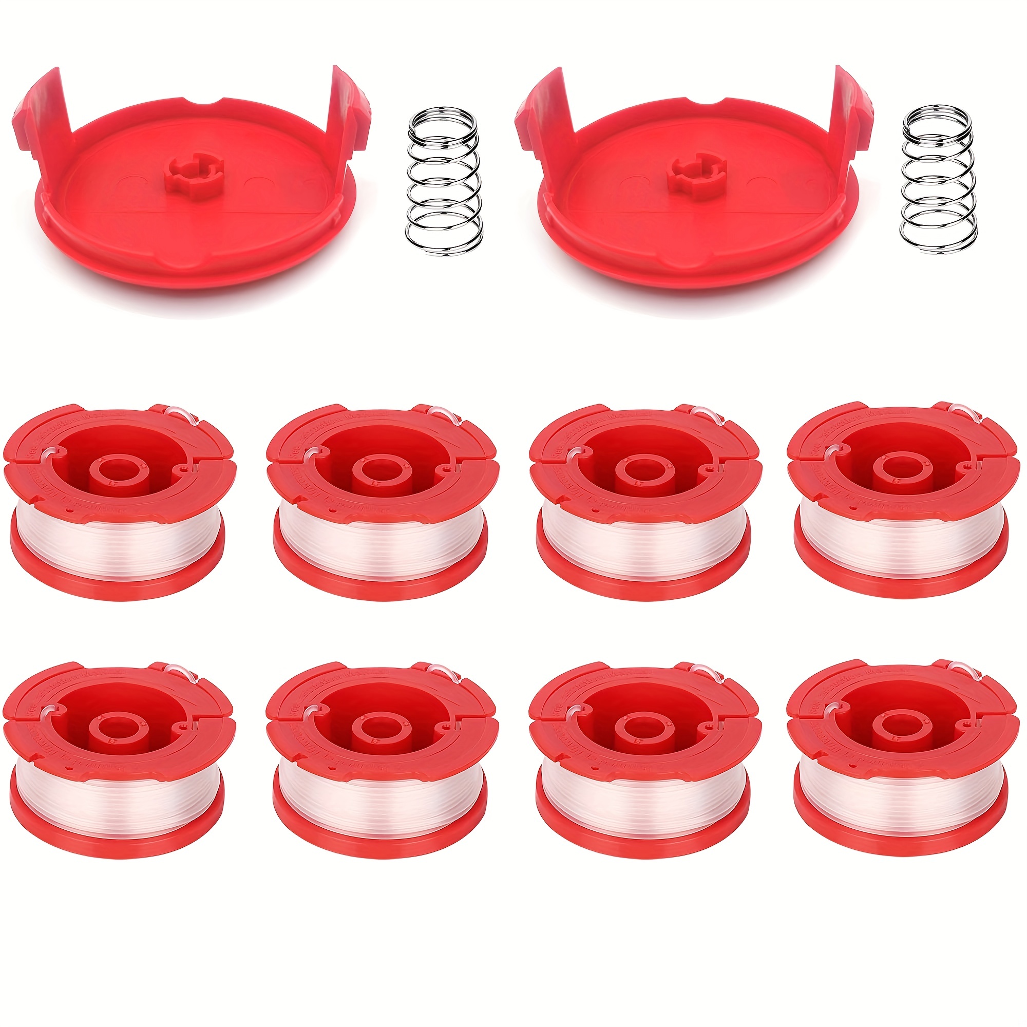 4 Spool Covers + 4 Springs) Replacement Spool Cap For Compatible