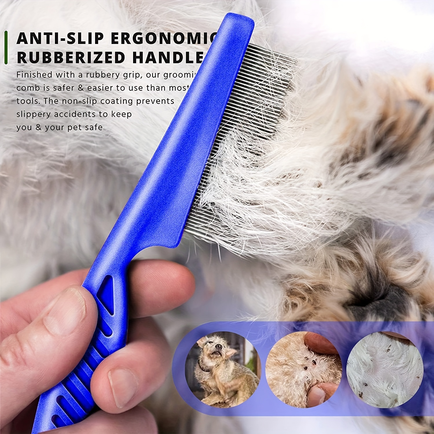 Peine para piojos para mascotas, peine eléctrico para pulgas para perros,  gatos, herramientas de limpieza, blanco (especificación de enchufe del  Reino Unido) JM