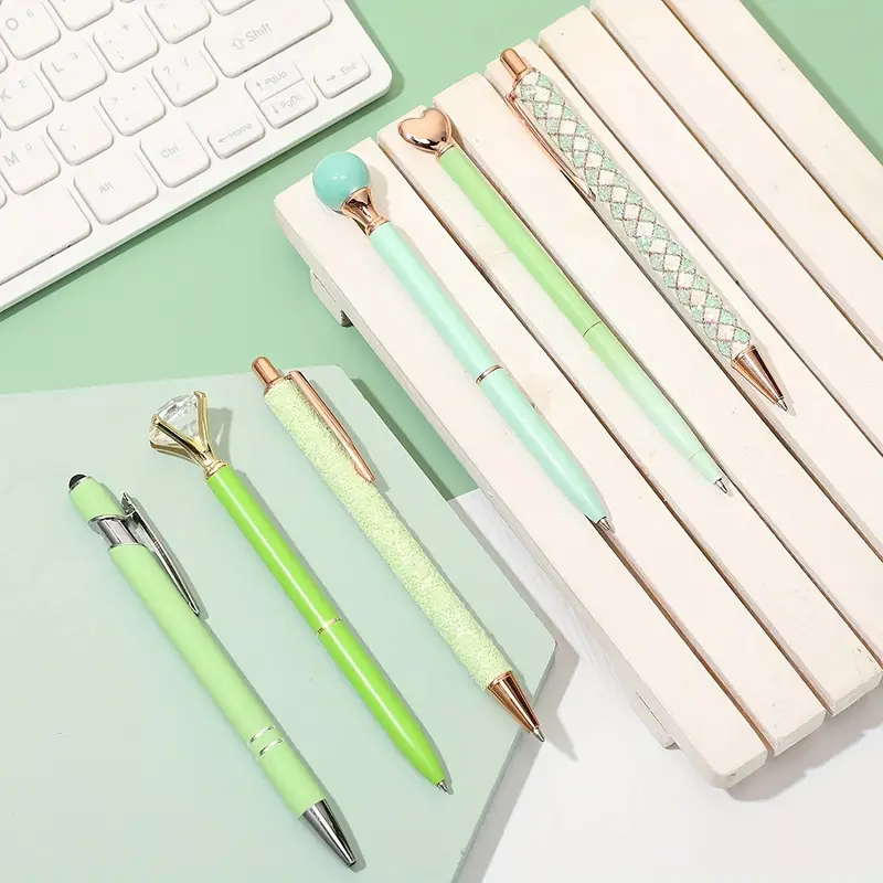 Ballpoint Pens Set Metal Crystal Pen For Journaling Glitter - Temu