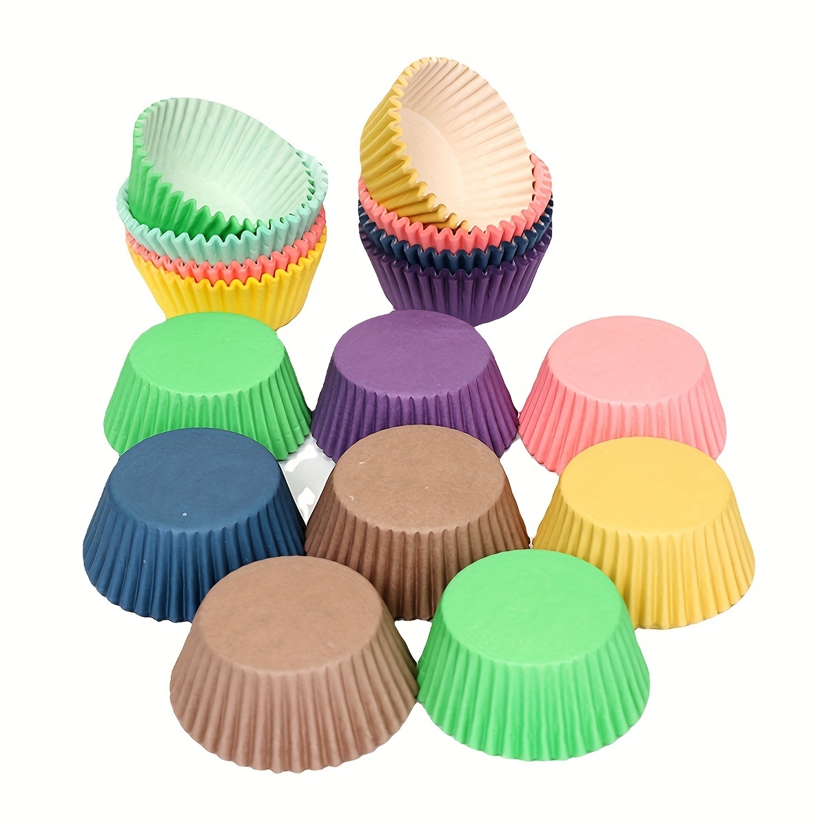 Muffin Cups 125Pcs, Heat-Resistant, Oilproof, Nonstick, Disposable, Cartoon  Large Cupcake Paper Cups, Baking Tool 