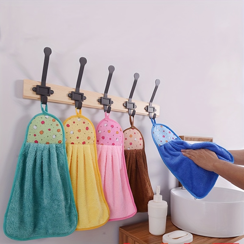 Cute Hand Towels Hanging Hand Towel Absorbent Towel Kitchen Bathroom Hand  Cloth Microfiber Absorbent Hand Towels