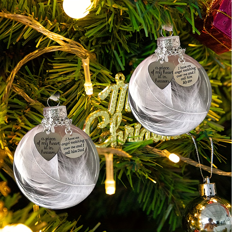 Christmas Ornaments Balls Clear Plastic Ornaments Hanging Christmas Fillable Balls Ornament for DIY Crafts - 12PCS(3.15'')