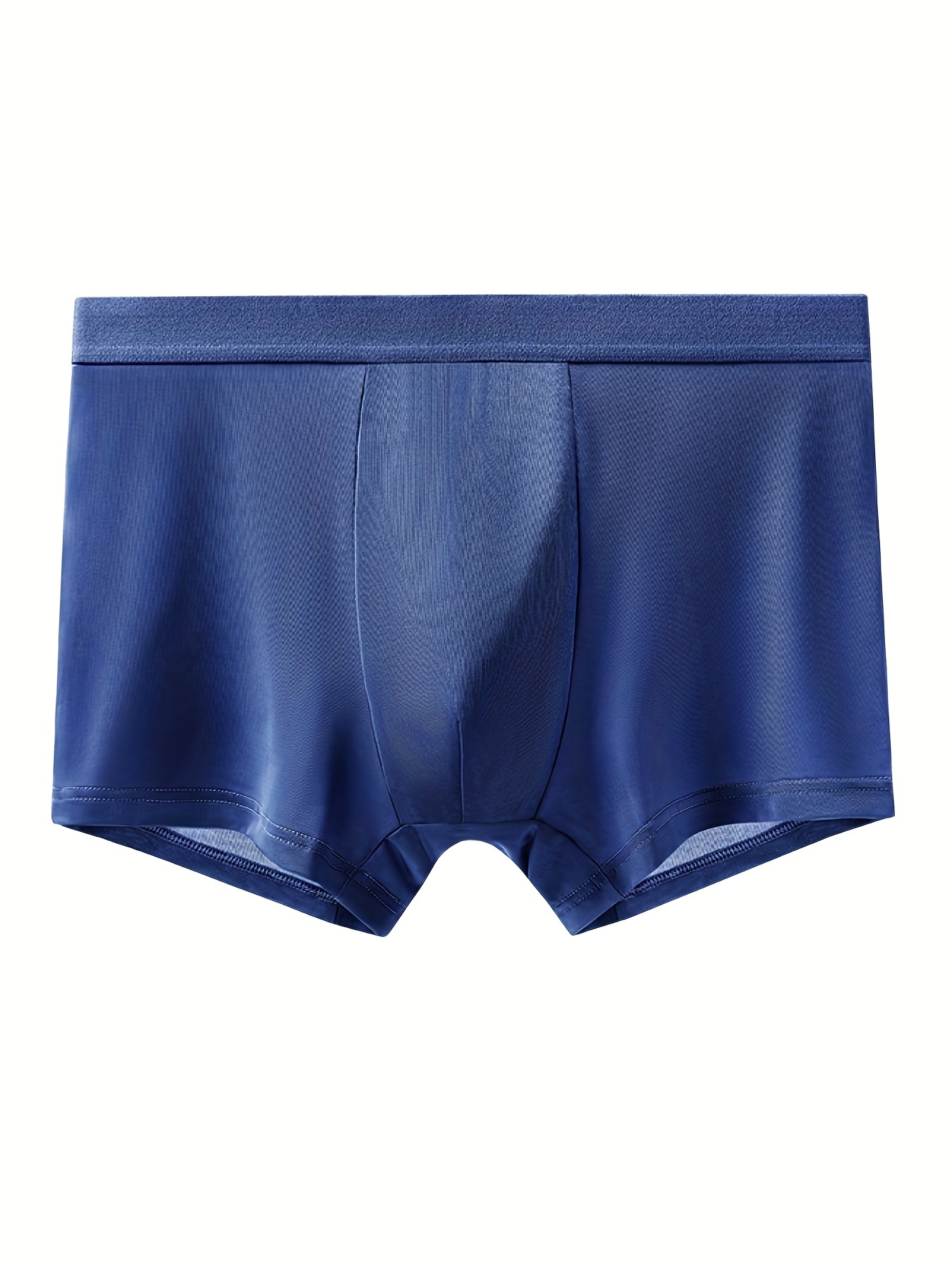 Men's Ice Silk Cool Comfy Boxers Briefs Seamless Breathable - Temu