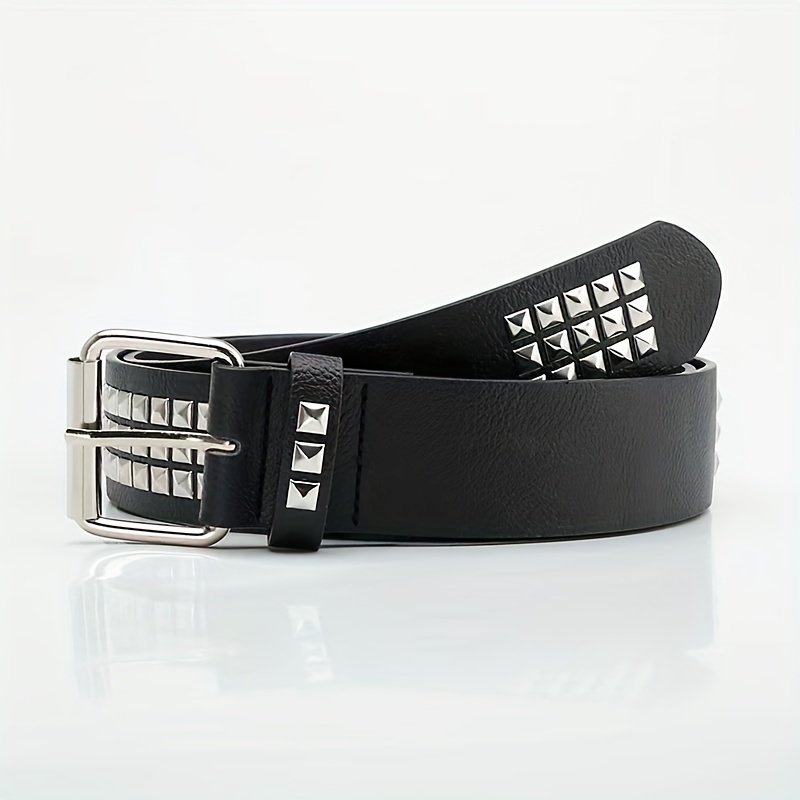 Studded Belt Metal Punk Rock Rivet Belt Emo Pyramid Stud Belt