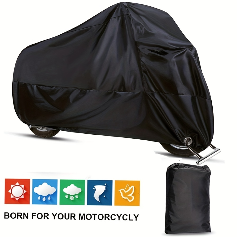 

Housse de protection imperméable pour moto, vélo et scooter, idéale pour protéger contre la pluie, la poussière et les UV en extérieur.