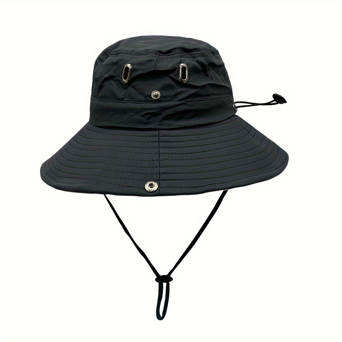 Summer Hat Teenager Girl Black Bucket Hat Men Womens Mountaineering Fishing  Camouflage Hood Rope Outdoor Shade Foldable Casual Bucket Hat Boys Bucket