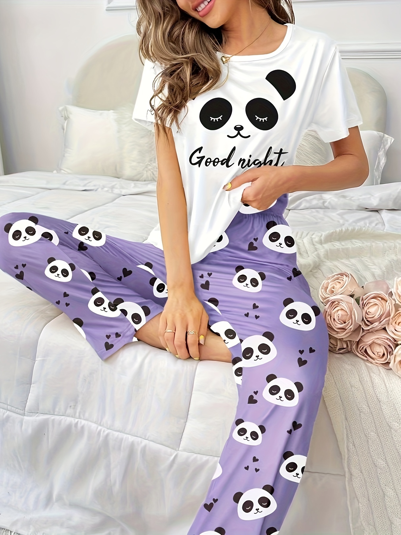 Panda Pyjama Shorts, Loungewear Bottoms, Pj's, Panda Sleepwear, Women's  Sleepwear, Cotton Pyjamas, Women's Pajama Shorts, Cute Gift for Her 