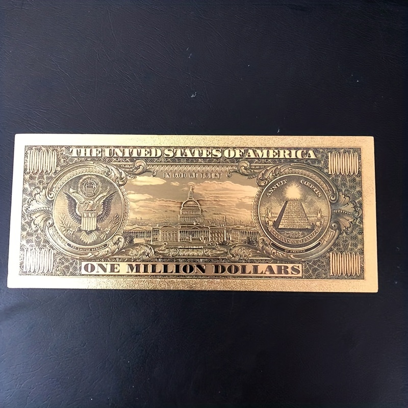 2PCS New America Banknote USA 1 Million Dollar Bill 24K Gold Plated  Collectible