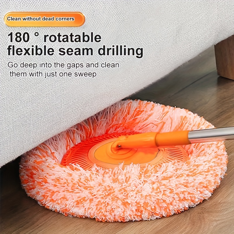 1set retractable ceiling mop with 2 mop heads dust removal mop flexible rotating floor mop wall mop wet and dry dual use mop floor wall tile glass window car cleaning mop cleaning supplies cleaning tool details 4