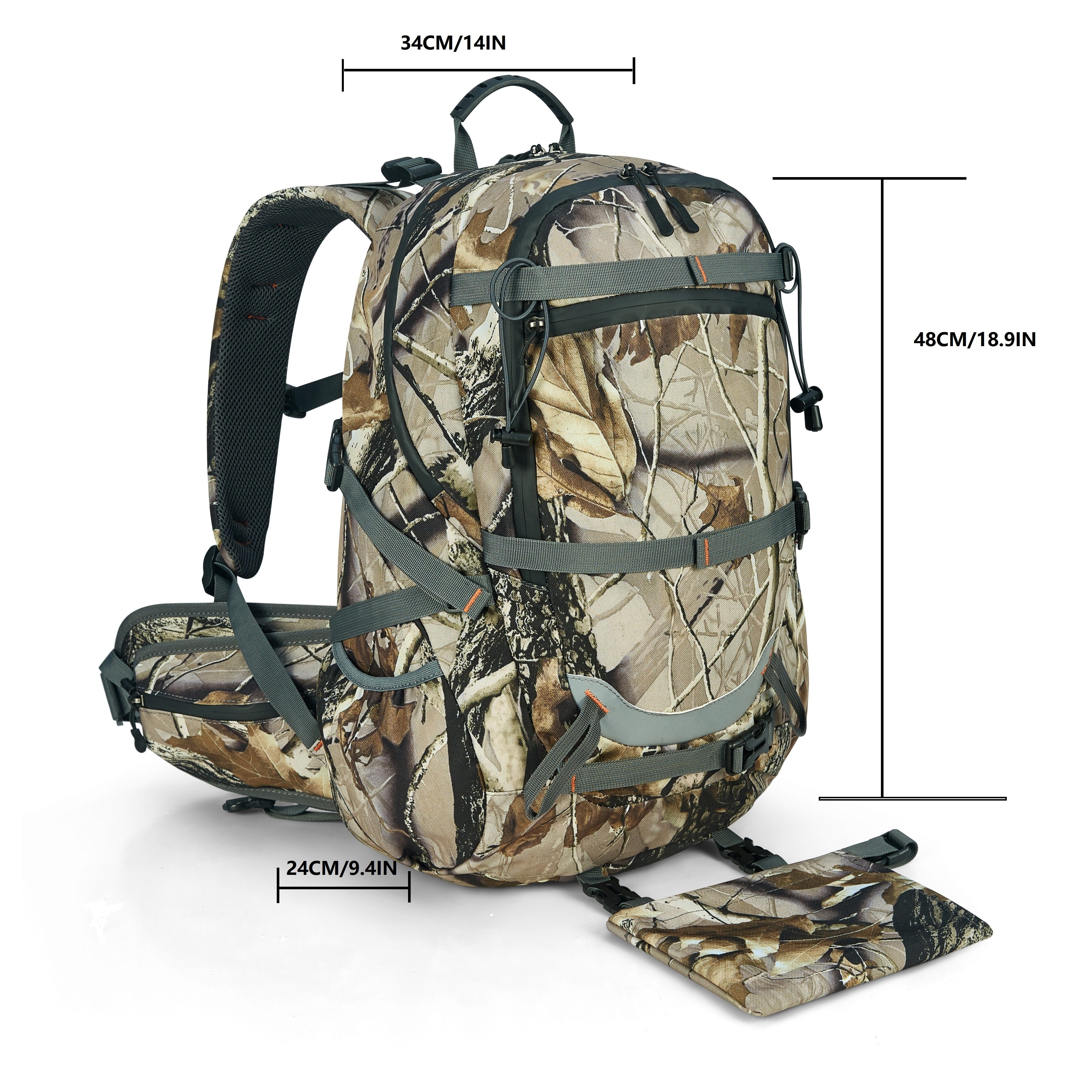8Fans Hunting Backpack, Realtree Timber Camo Hunting Bag Durable Large  Capacity Pack for Fishing Hiking Camp - AliExpress