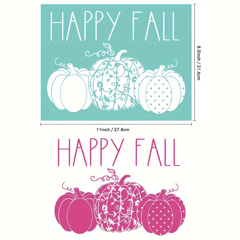 Hello Pumpkin Fall Art Reusable Silk Screen Stencils Self - Temu