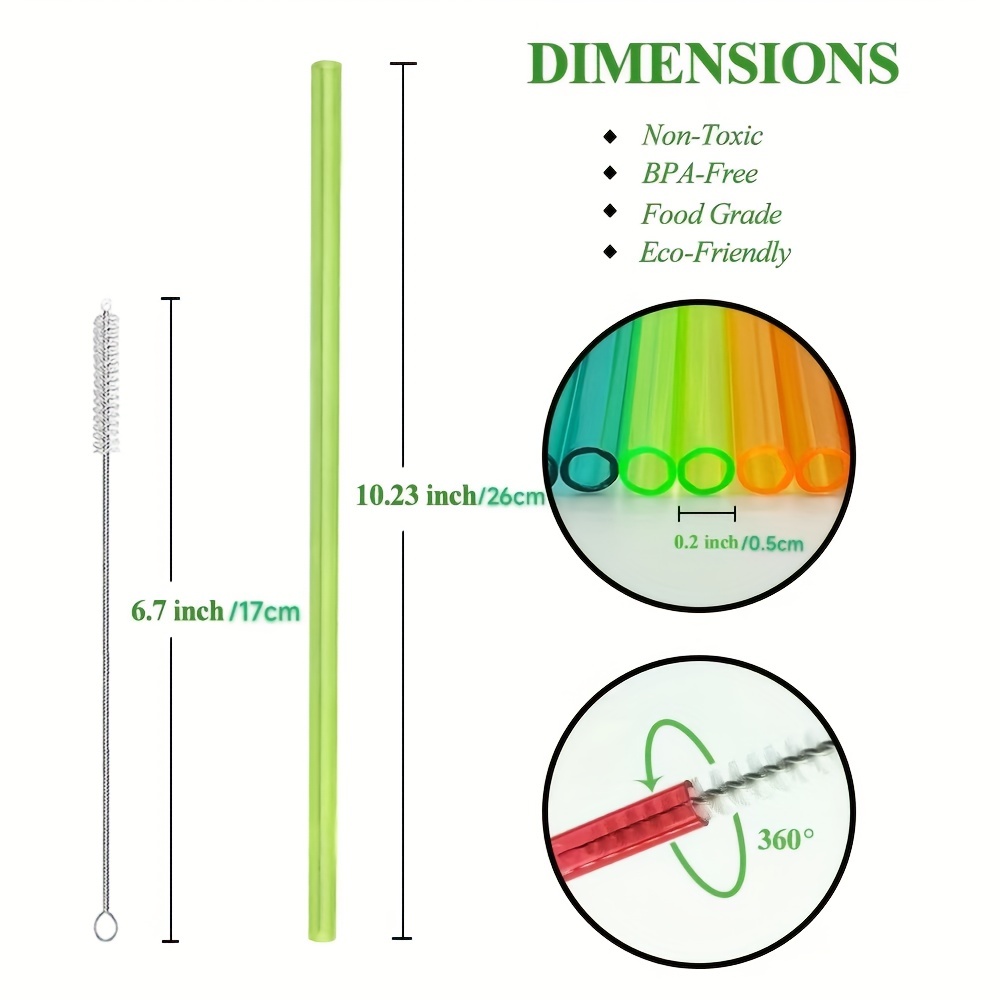 Straw Fruit Shaped Plastic Spiral Straw Reusable Straw For - Temu