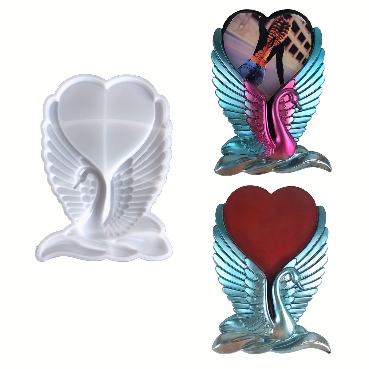 Wing Heart Resin Pendant Silicone Molds For Wall Hanging - Temu