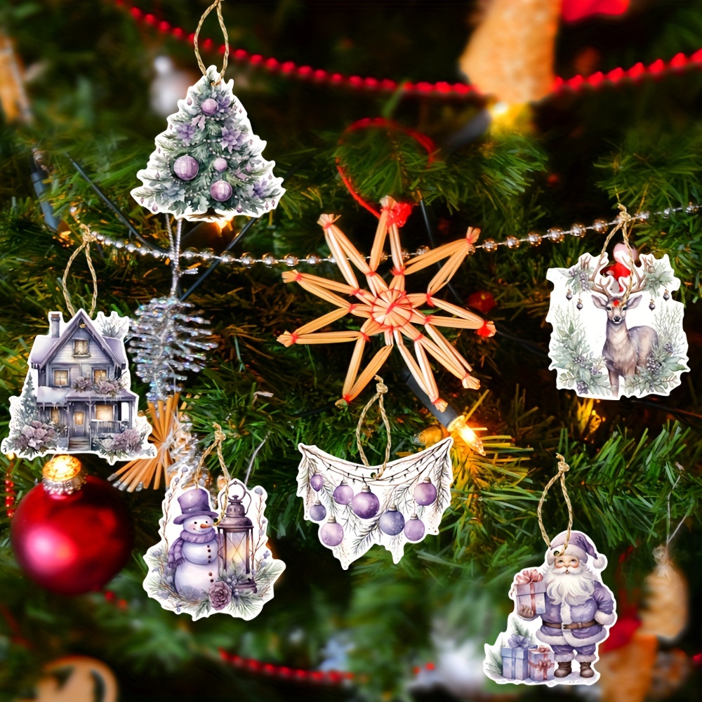 Wood Snowflake Ornaments Christmas Hanging Decoration Hand -   Purple  christmas ornaments, Homemade christmas decorations, Christmas hanging  decorations