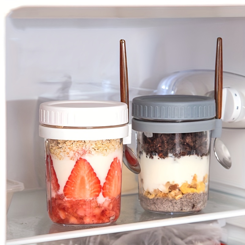 Overnight Oats Containers with Lids & Spoon, Overnight Oats
