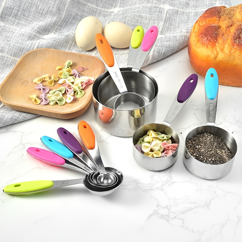 Measuring Cups And Spoons Stackable Stainless Steel - Temu
