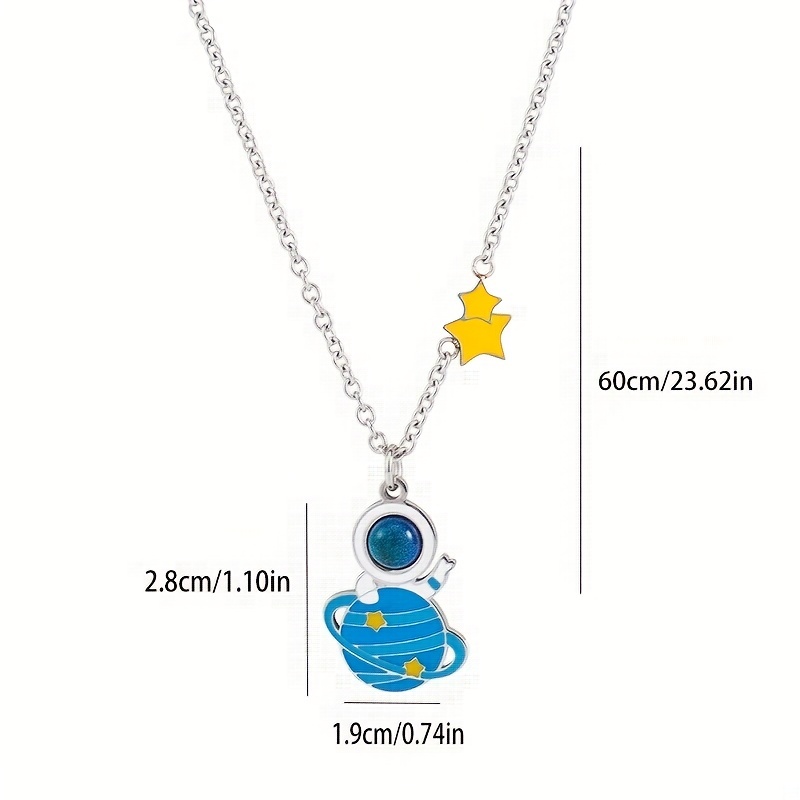 Space/Planet Gifts Moon Astronaut Necklace