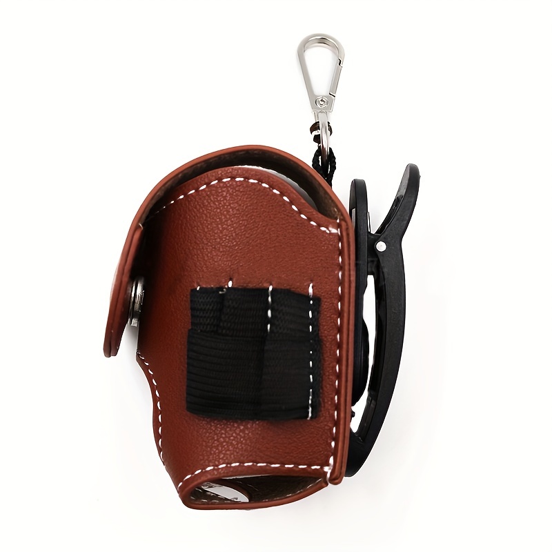 Golf Ball Holder Leather Hanging Waist Tee Holder With Hook - Temu