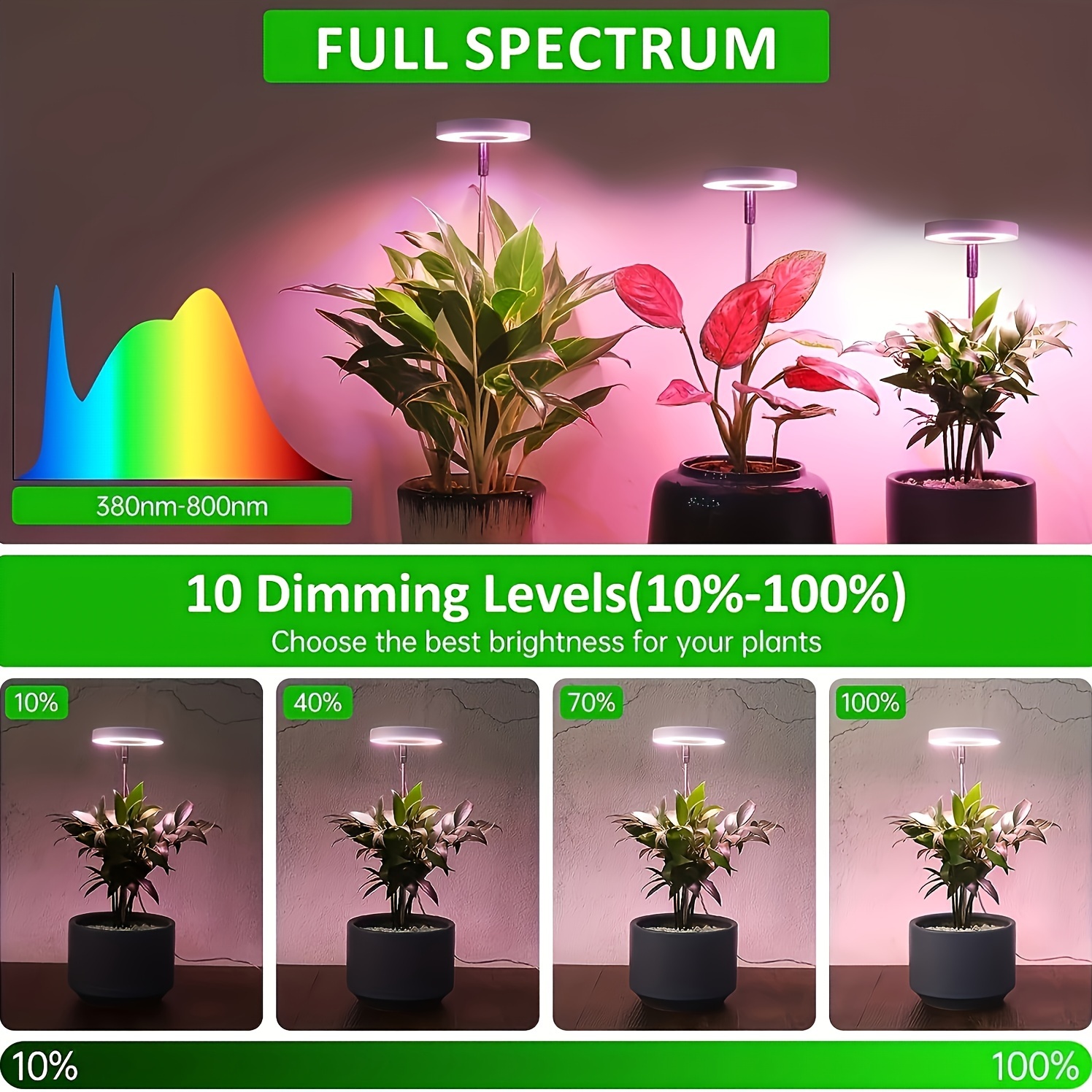 Desktop grow outlet light