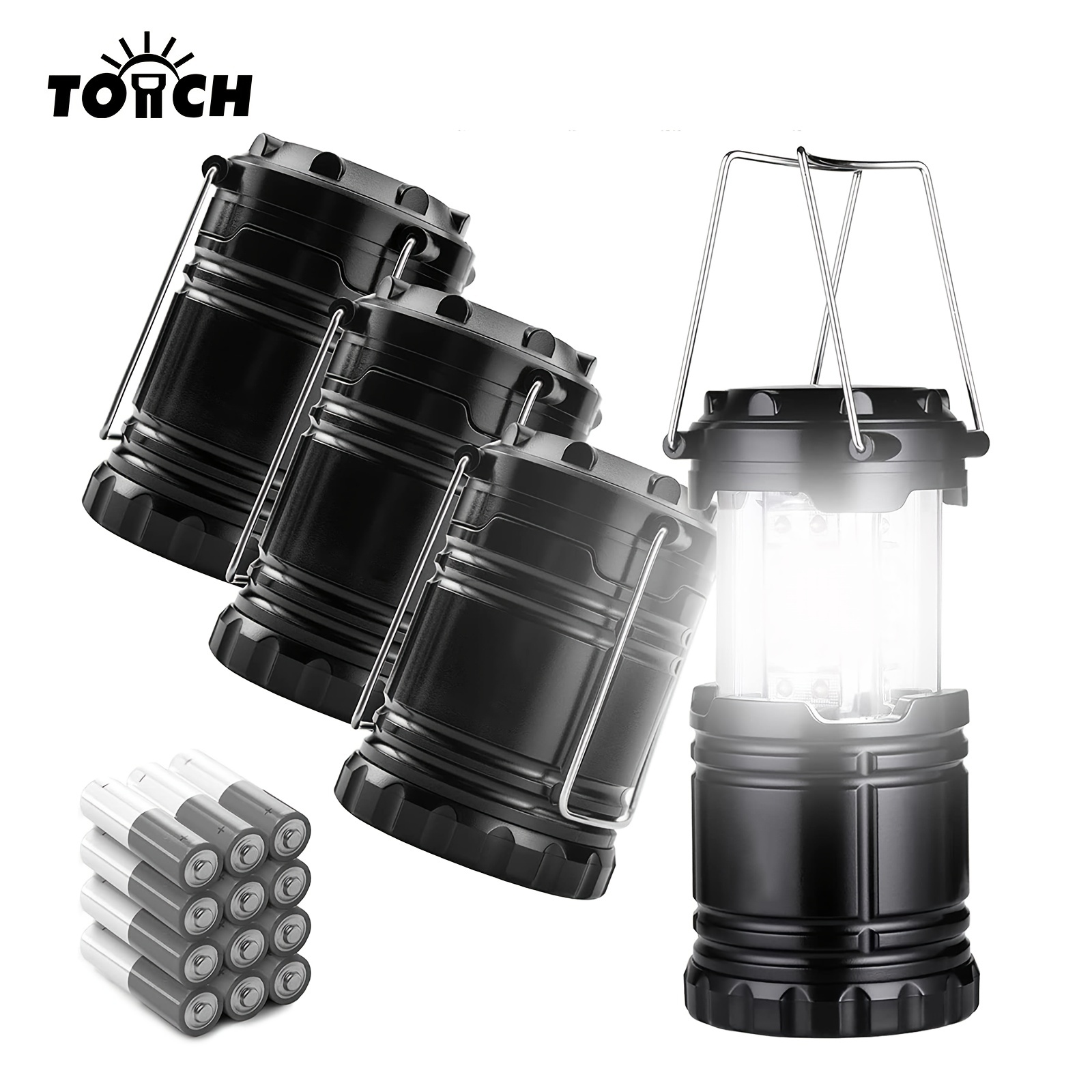 Brightest LED Camping Lantern, 1000LM, Battery Powered, 4 Light