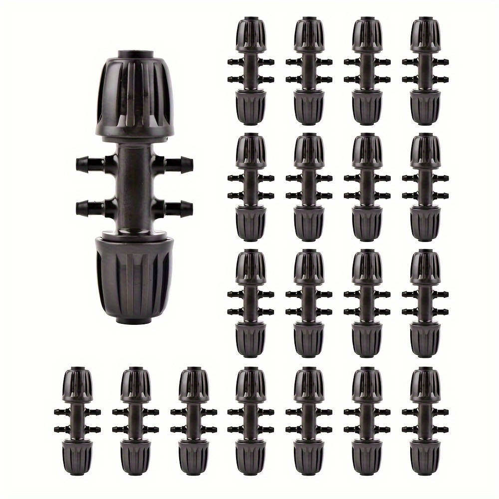 

20pcs, Drip Irrigation Barbed 6-way Fittings 1/2 Inch To 1/4 Inch Drip-proof Fitting For Irrigation Pipe