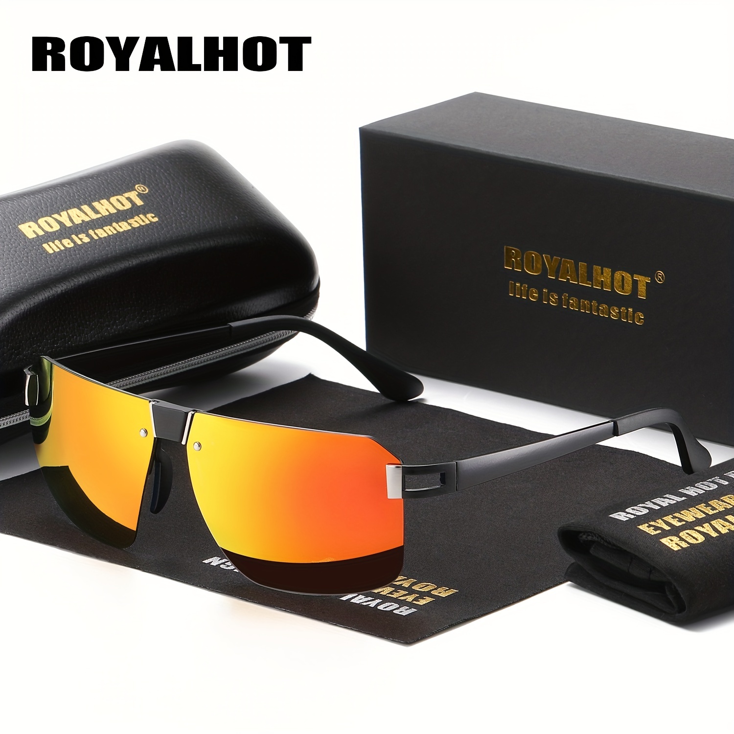 Royalhot Men Women Frameless Alloy Polarized Sunglasses Driving Glasses  Eyewear Cool - Jewelry & Accessories - Temu Canada