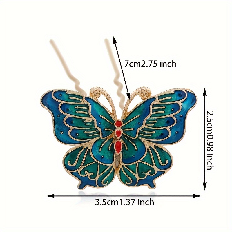 1PC エレガントな蝶々花形ヘアピン女性の女の子の髪のアクセサリー
