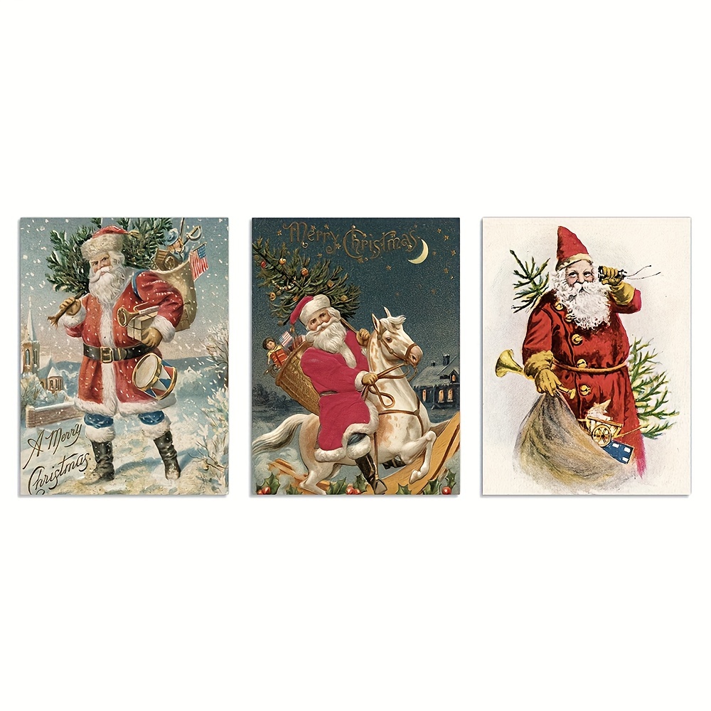 Frameless Canvas Poster Print Santa Claus Is Coming To Town - Temu