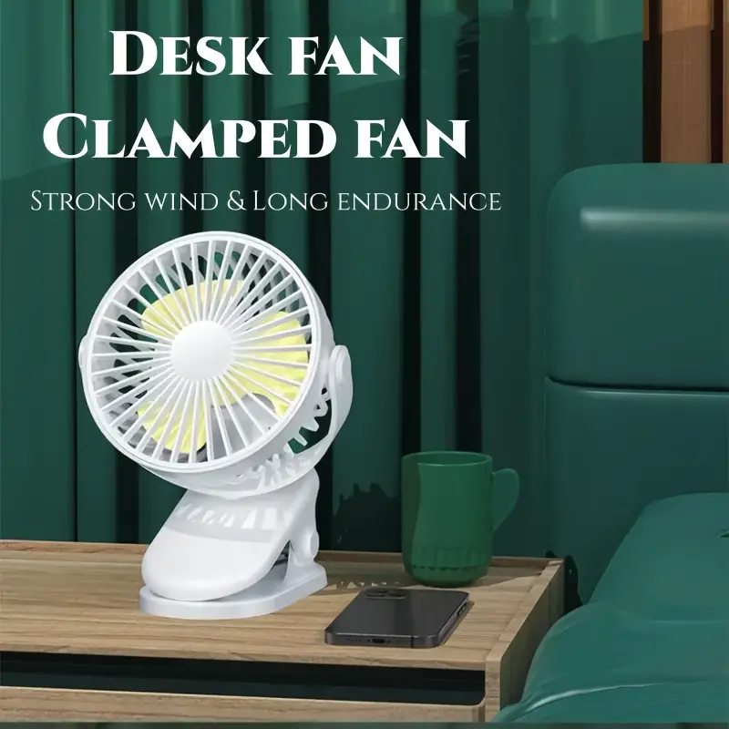Plug-in / Rechargeable Silent Desktop Small Fan 3D Airflow Cyclone  Circulation