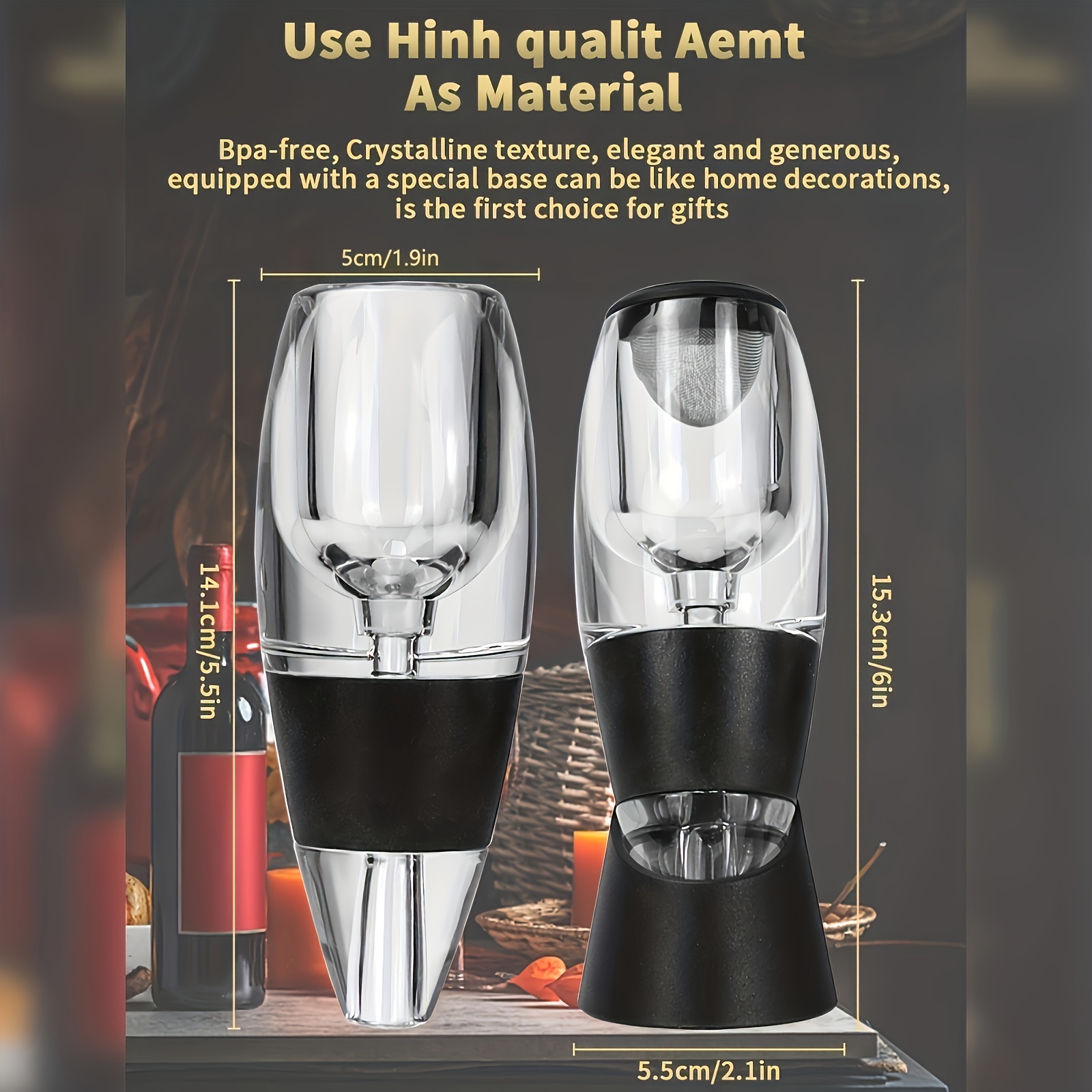 Set Beccuccio Versatore Decanter Aeratore Vino, Versatore Vino  Multifunzione Con Filtro, Aeratore E Decanter Per Vino Rosso E Bianco,  Efficace Nel