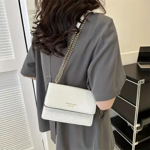 Fashion Quilted Square Shoulder Bag, Simple Casual Solid Color Pu Leather  Handbag, Stylish Versatile Underarm Bag & Purse For Women - Temu United  Arab Emirates