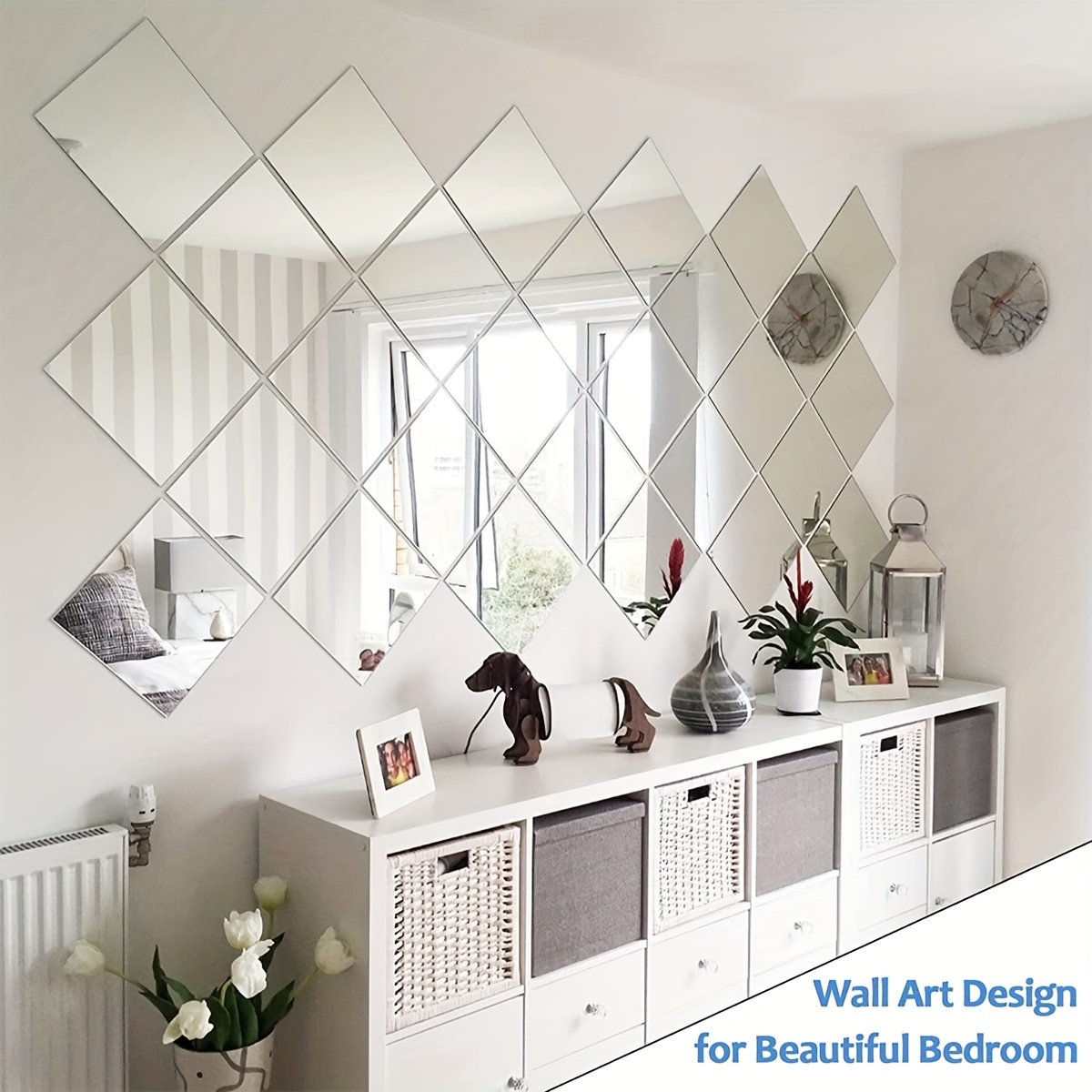 Haoo 25 pezzi mini dimensioni quadrati adesivi specchio piccolo quadrato  specchio Craft piastrelle specchio per artigianato e progetti fai da te  forniture (7 pollici) : : Casa e cucina