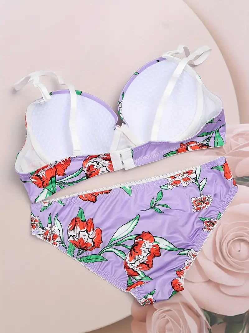 Underwear Bikini Floral Print Ladies Briefs Panties Knickers