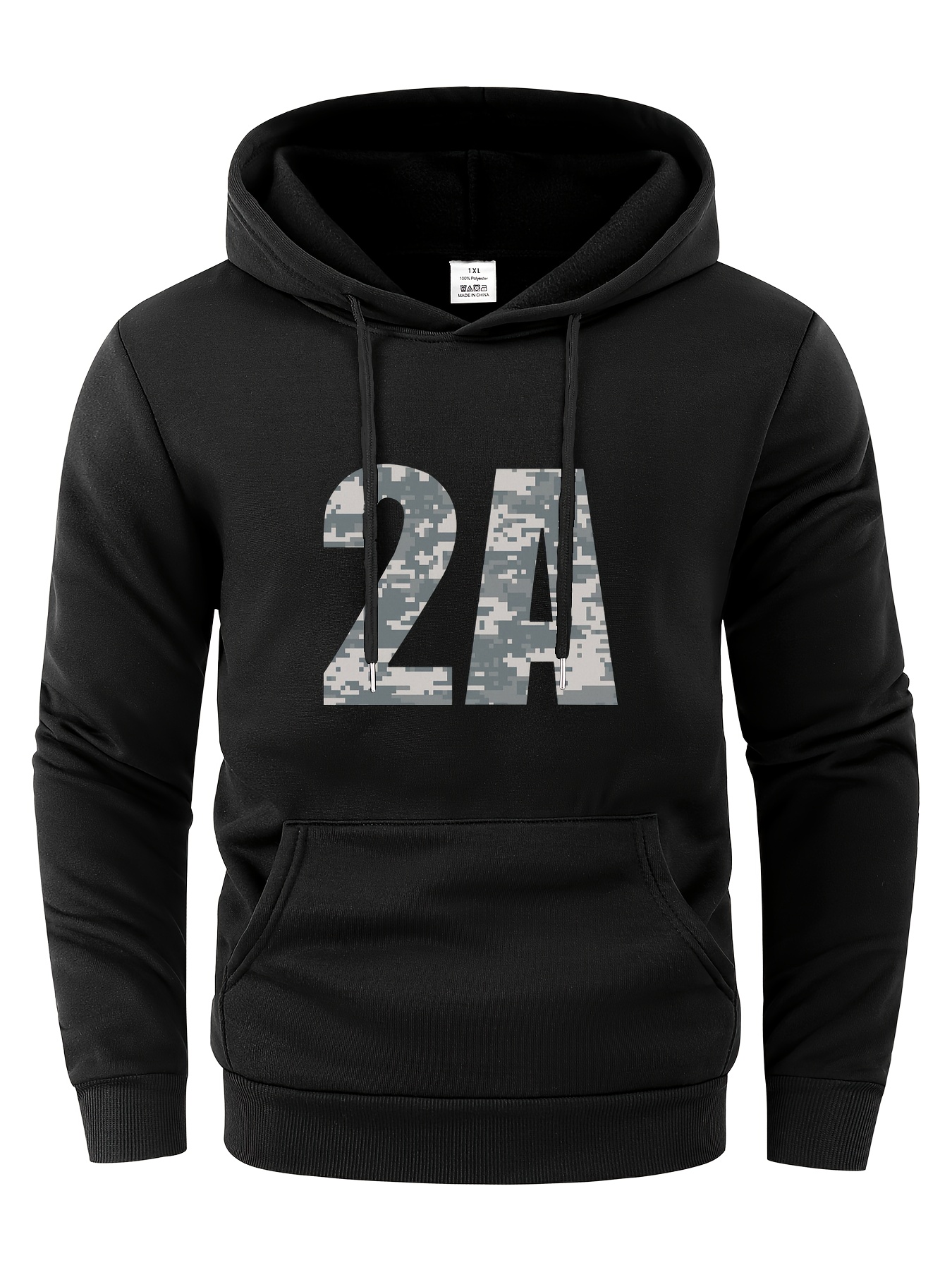 Plus Size Men's Hoodies "2a" Print Hooded Sweatshirt Fall Temu Australia