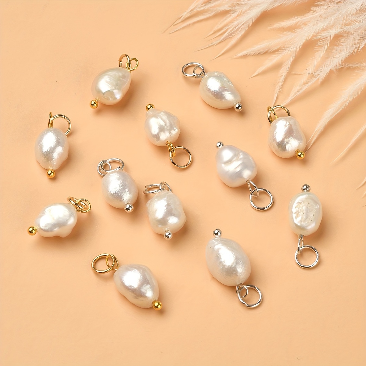 

12pcs Irregular Natural Freshwater Pearl Pendants For Diy Earrings, Necklaces, And Small Pendants Suitable For Diy Earrings, Bracelets, And Necklaces Jewelry Making