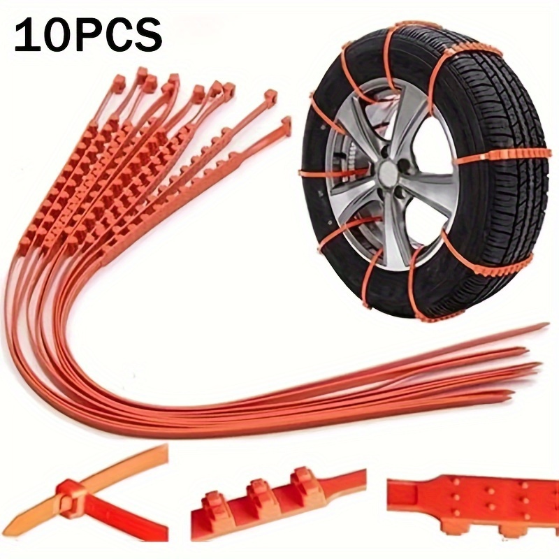  Snow Chains Security Chains Alloy Wear Resistant Universal  Emergency Tire Traction Chain for Cars,SUVs,Minivans-Set of 2 (KN120) :  Automotive