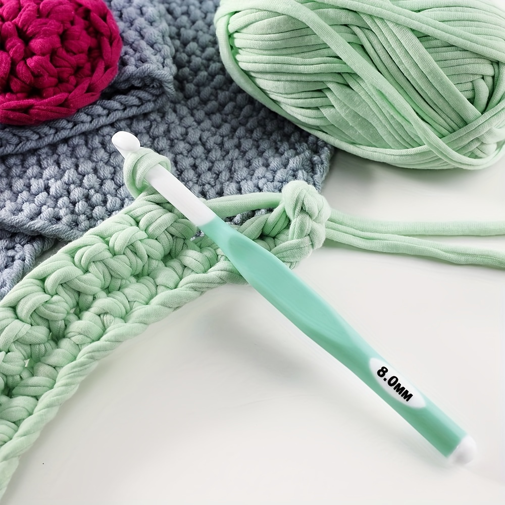Crochet Hooks Set Ergonomic Rubber Grips Needles Knitting - Temu