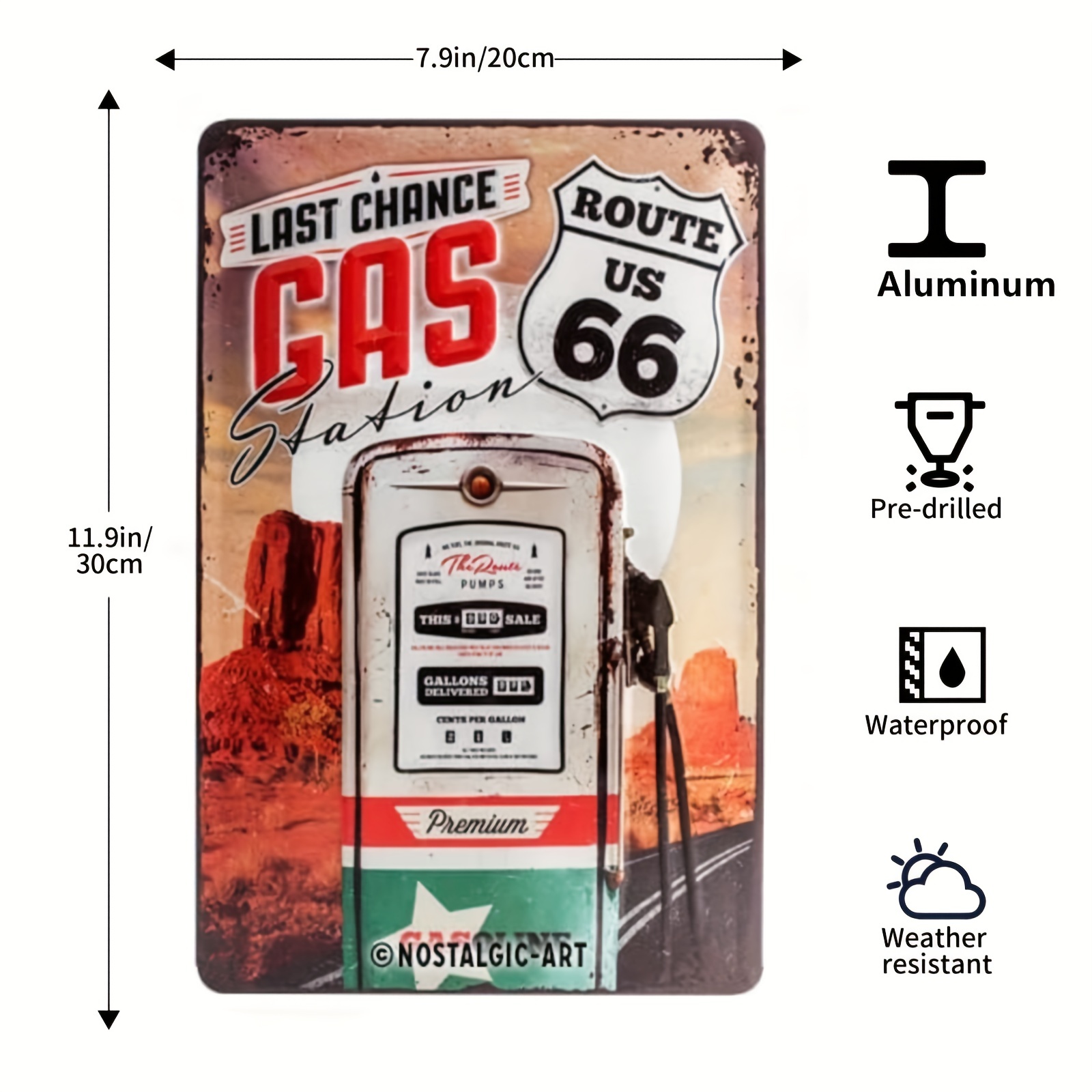 Vintage Gas Station On Route 66 Wall Mural - Murals Your Way