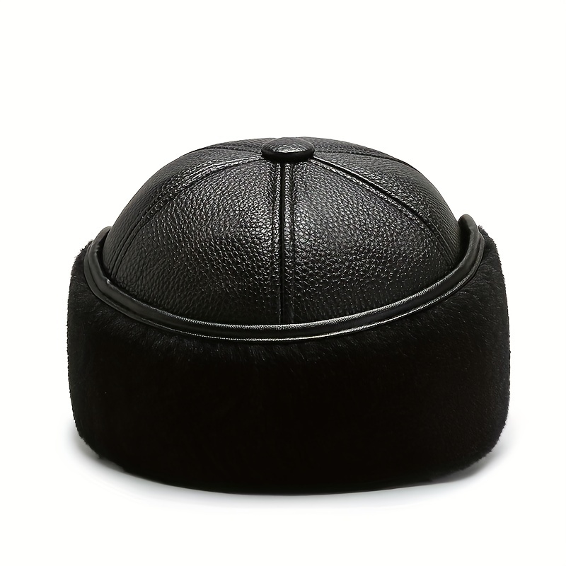 Men's Warm Wide Brim Baseball Cap for Winter Outdoor Ear Protection
