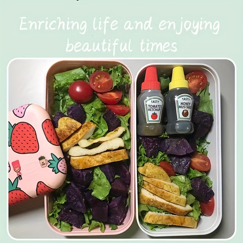 Small Salad Dressing Containers, Mini Seasoning Sauce Bottles, Portable Ketchup  Bottle Salad Dressing Container For Bento Lunch Box, Jars, Portable  Squeezable Squirt Condiments Jars For Kids Adults Bento Box, Hand Wash, Home