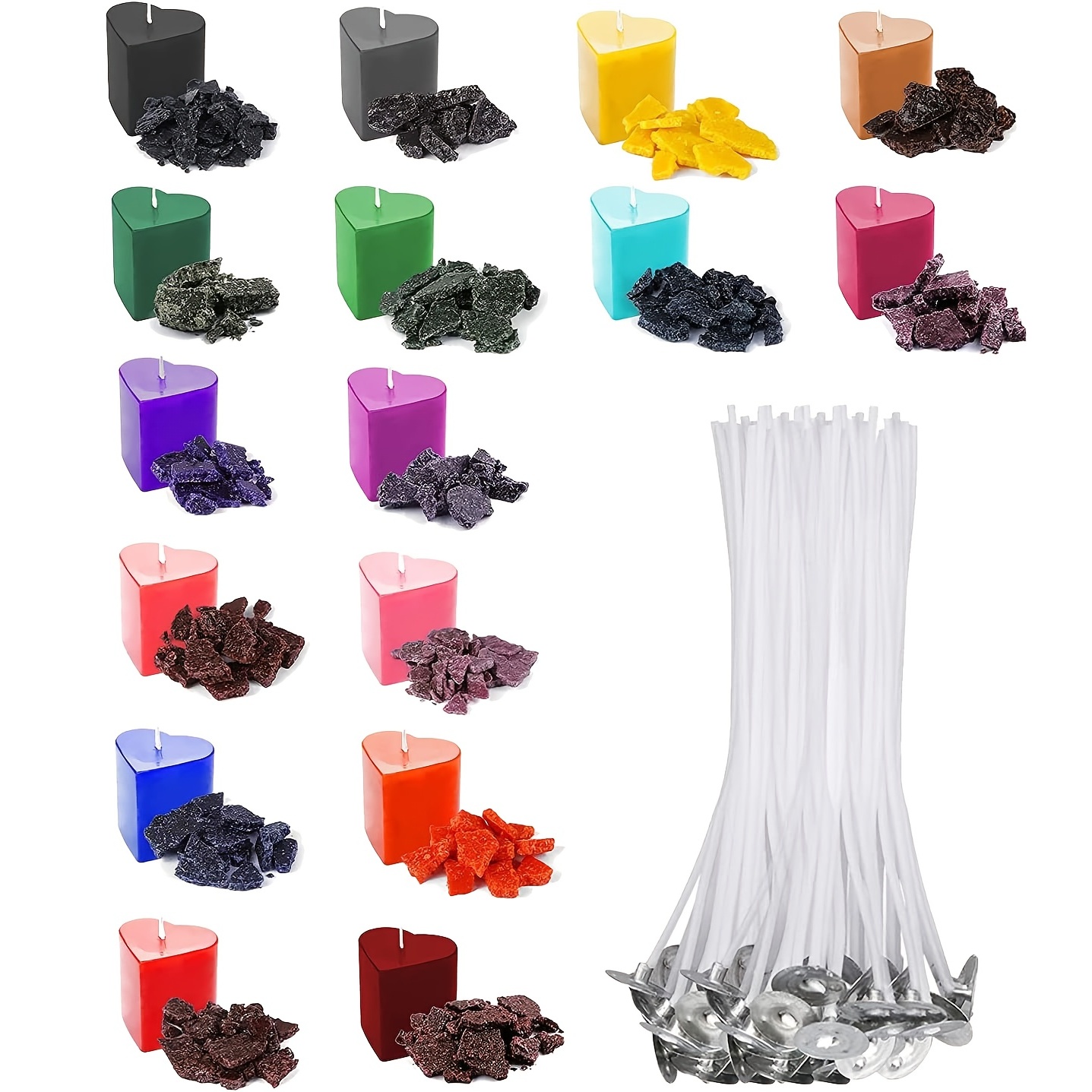 Candle Making Set 16 Colours X Candle Wax Colours With - Temu