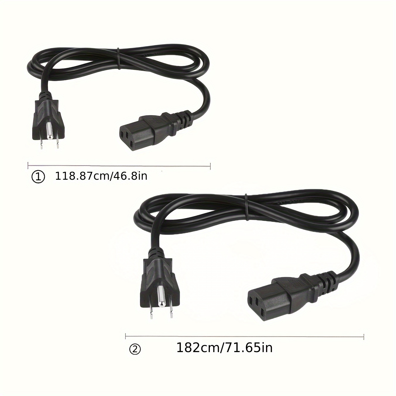  Cable de alimentación de CA de 3 clavijas para