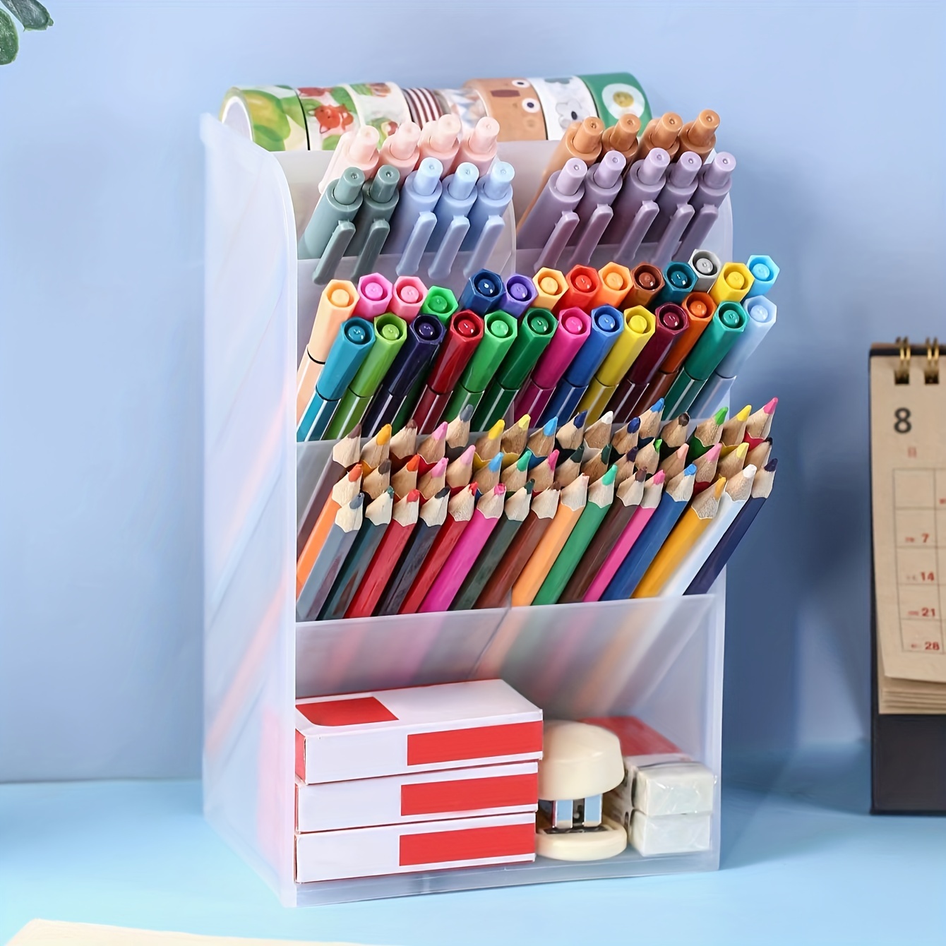 Plastic Transparent Pen Storage Holder Simple Pen Storage - Temu Philippines