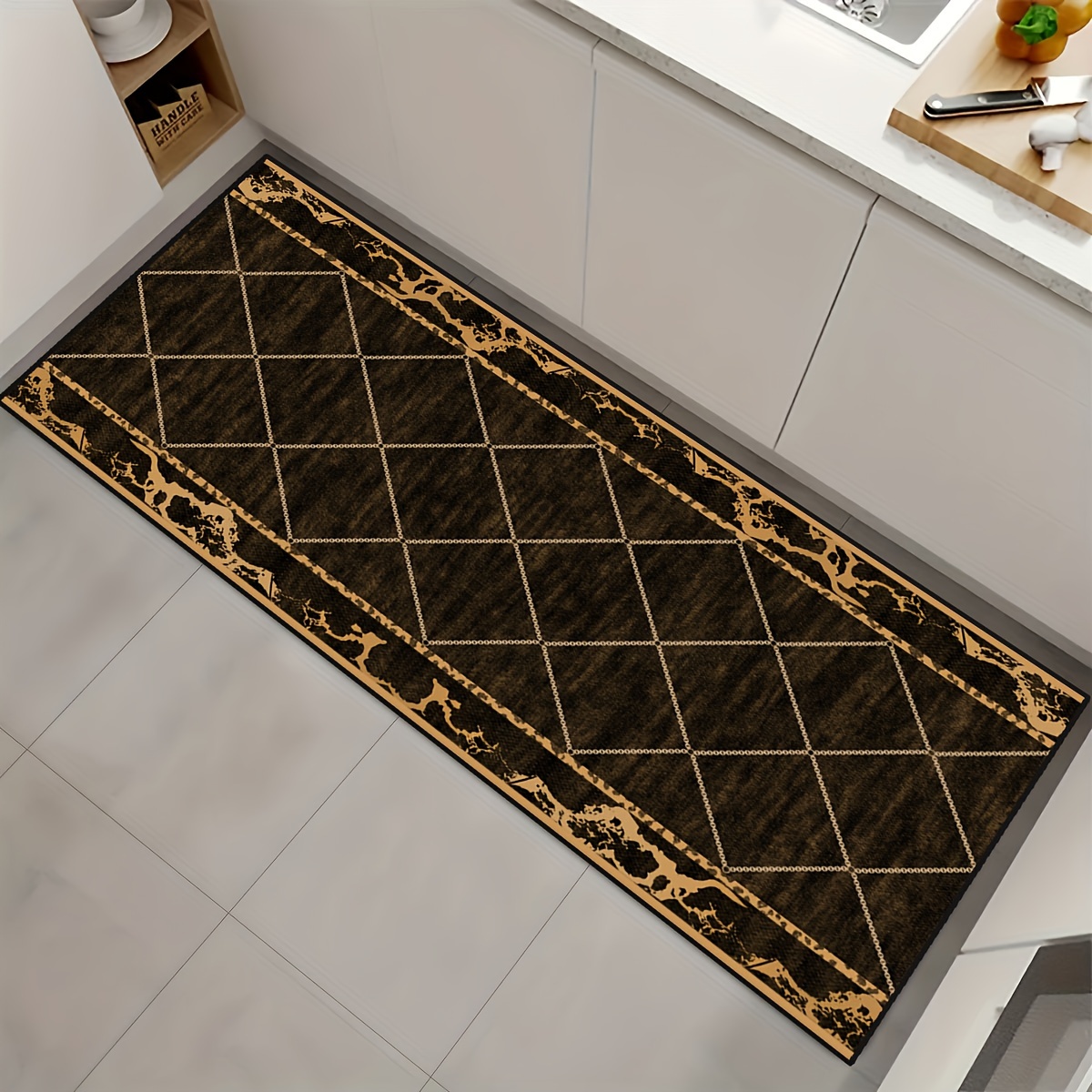 Nordic Washable Kitchen Mat Floor Long Hall Carpet for Bathroom