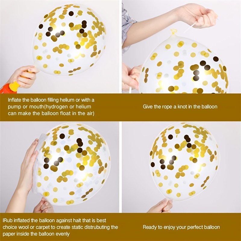 Black & Gold Confetti Balloon DIY Tassels
