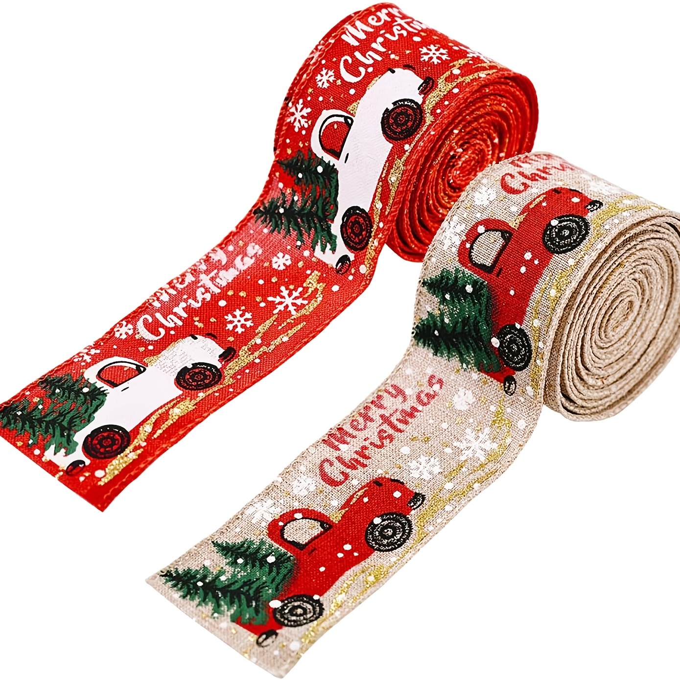 5 Yards Christmas Ribbon Printed Grosgrain Ribbons For - Temu