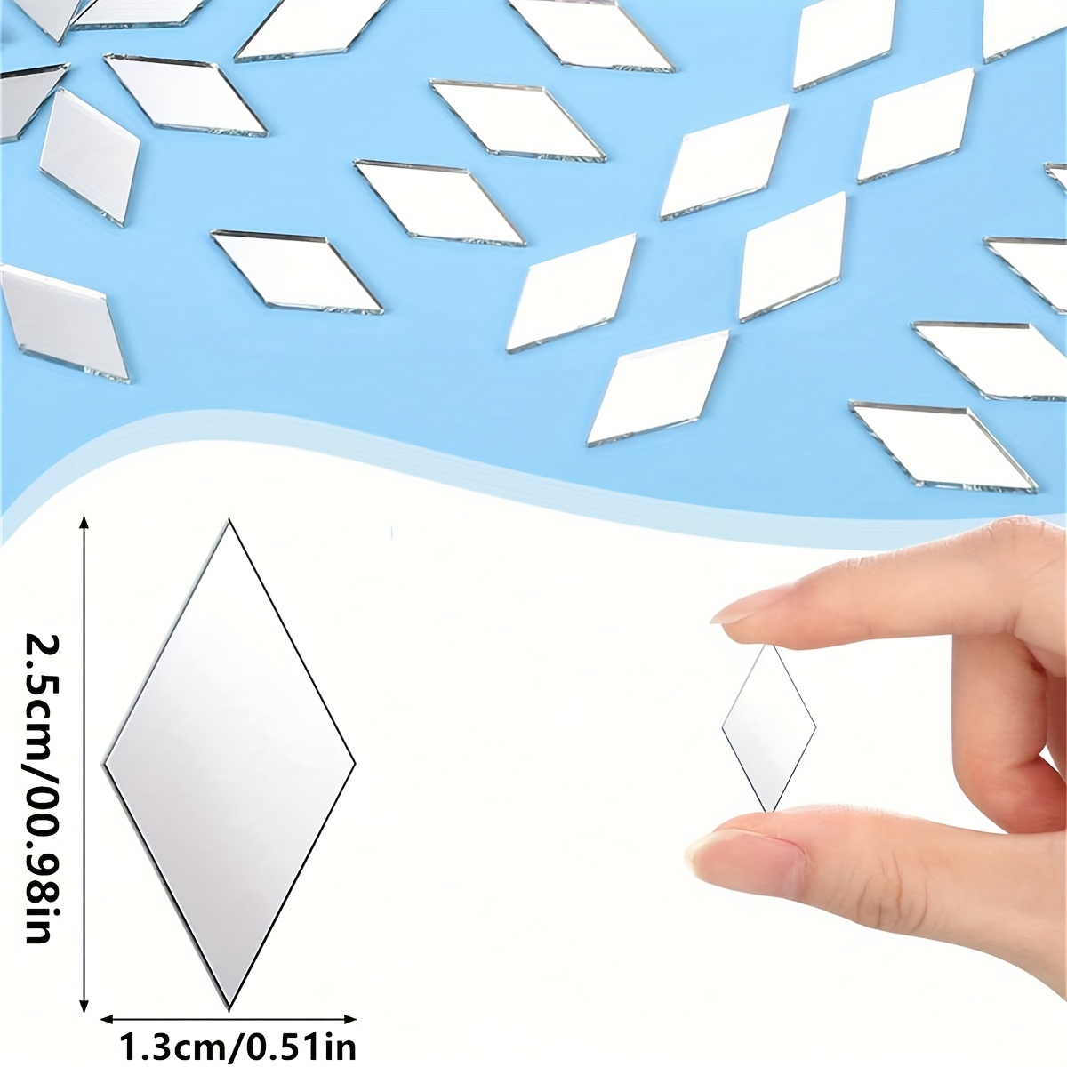 Geometric Shaped Mirror Wall Sticker Minimalist Glass Temu