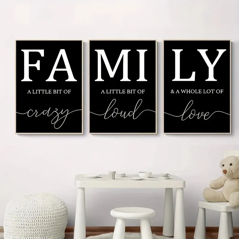 3pcs set frameless home decoration luxury living room pictures decorative paintings minimalist poster canvas wall art family writing no frame details 0